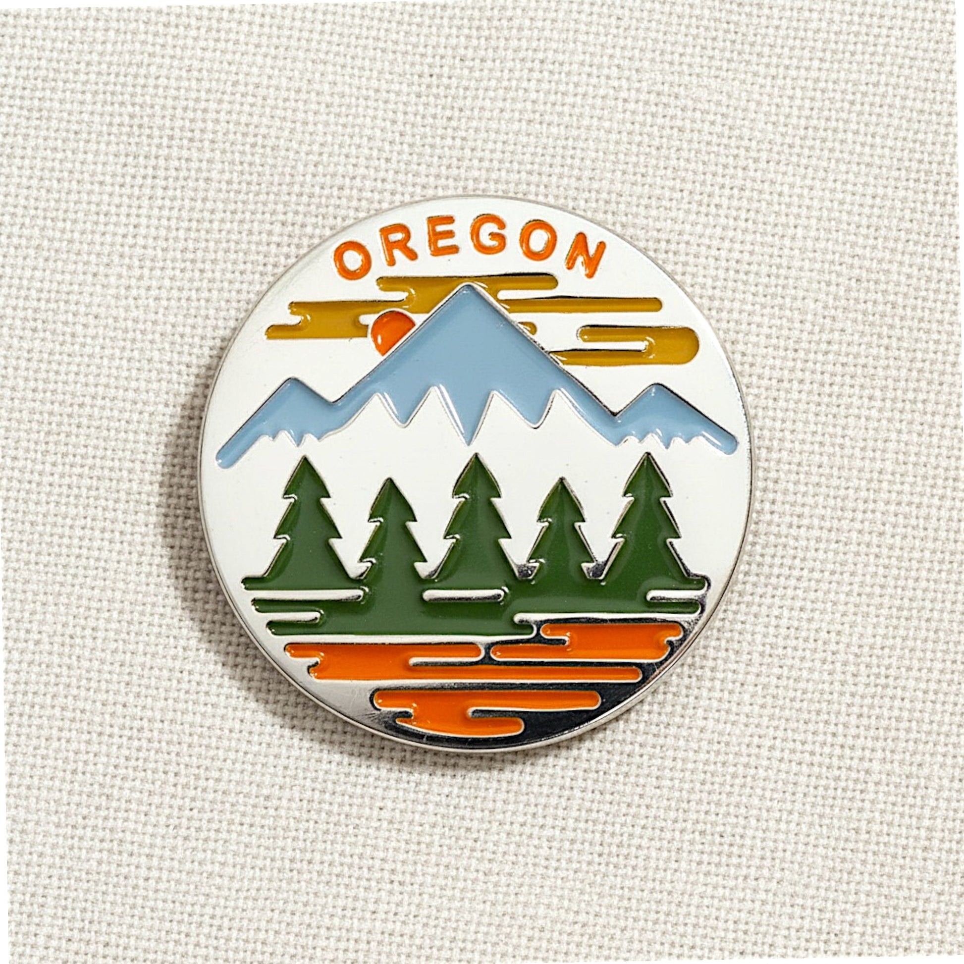 Oregon Fifty Mountain Ranges | Enamel Lapel Pin
