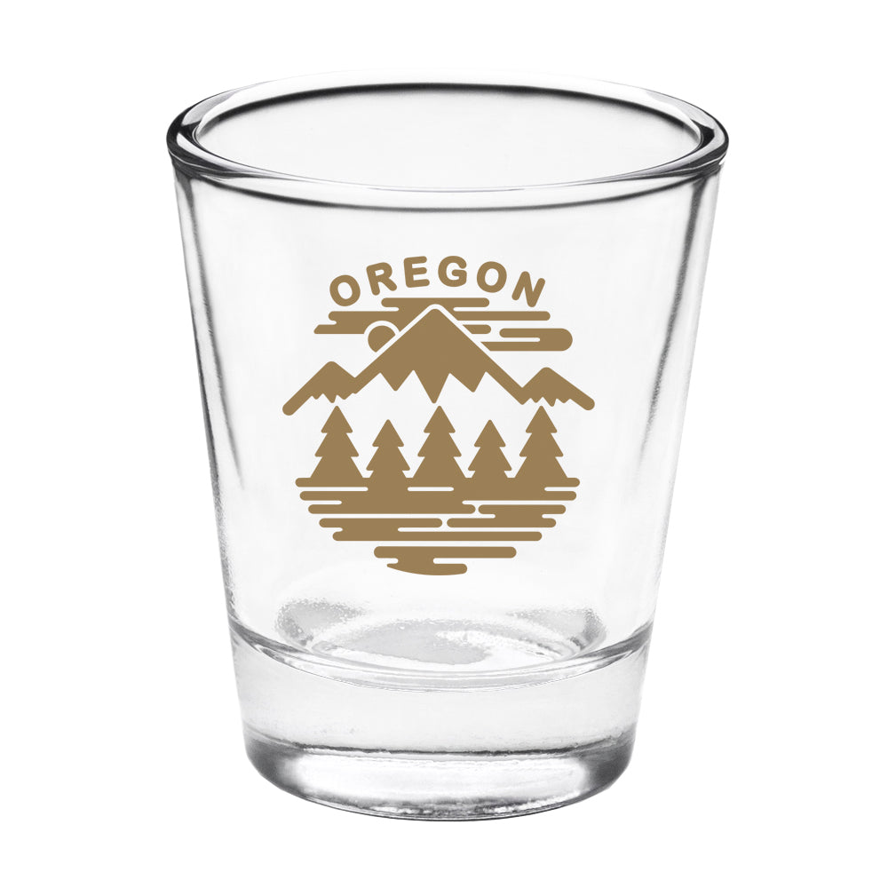 Oregon Fifty Ranges Shot Glass