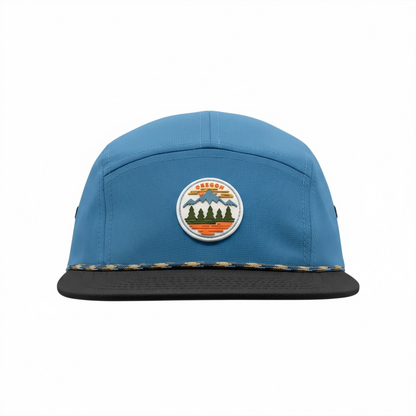 Oregon Fifty Mountain Ranges Pearl Nylon | Flat bill snapback 