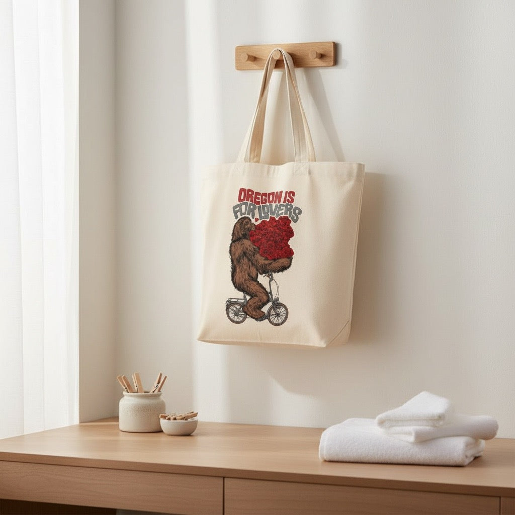 Oregon is for Lovers Bigfoot | Market Tote Bag