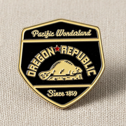 Oregon Republic Beaver Pacific Wonderland | Enamel Lapel Pin