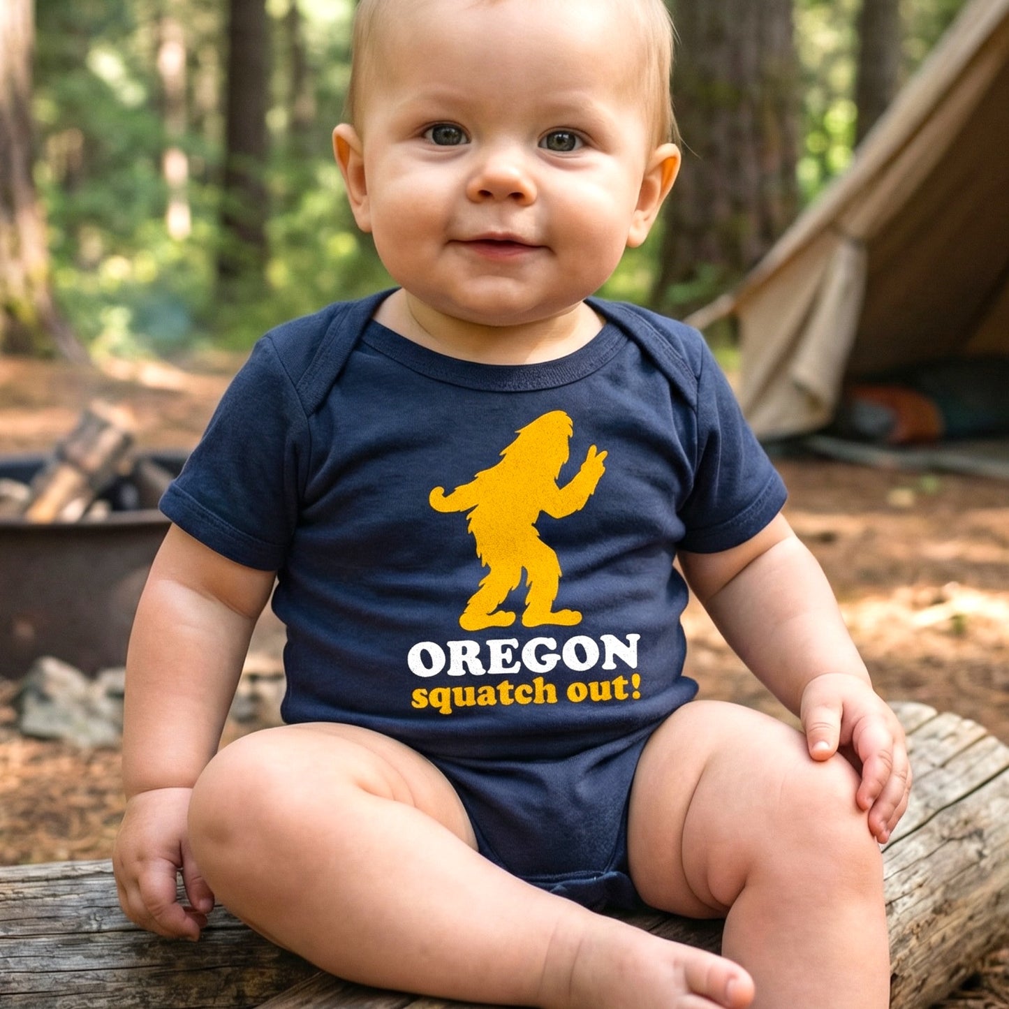 Squatch Out Oregon Bigfoot | Infant Bodysuit
