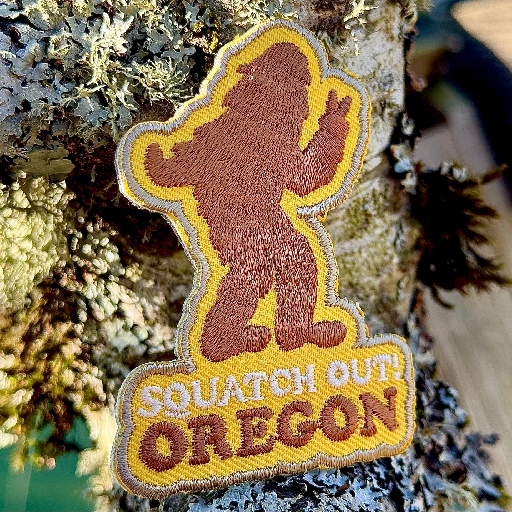 Squatch Out Oregon Bigfoot | Iron-on Embroidered Patch