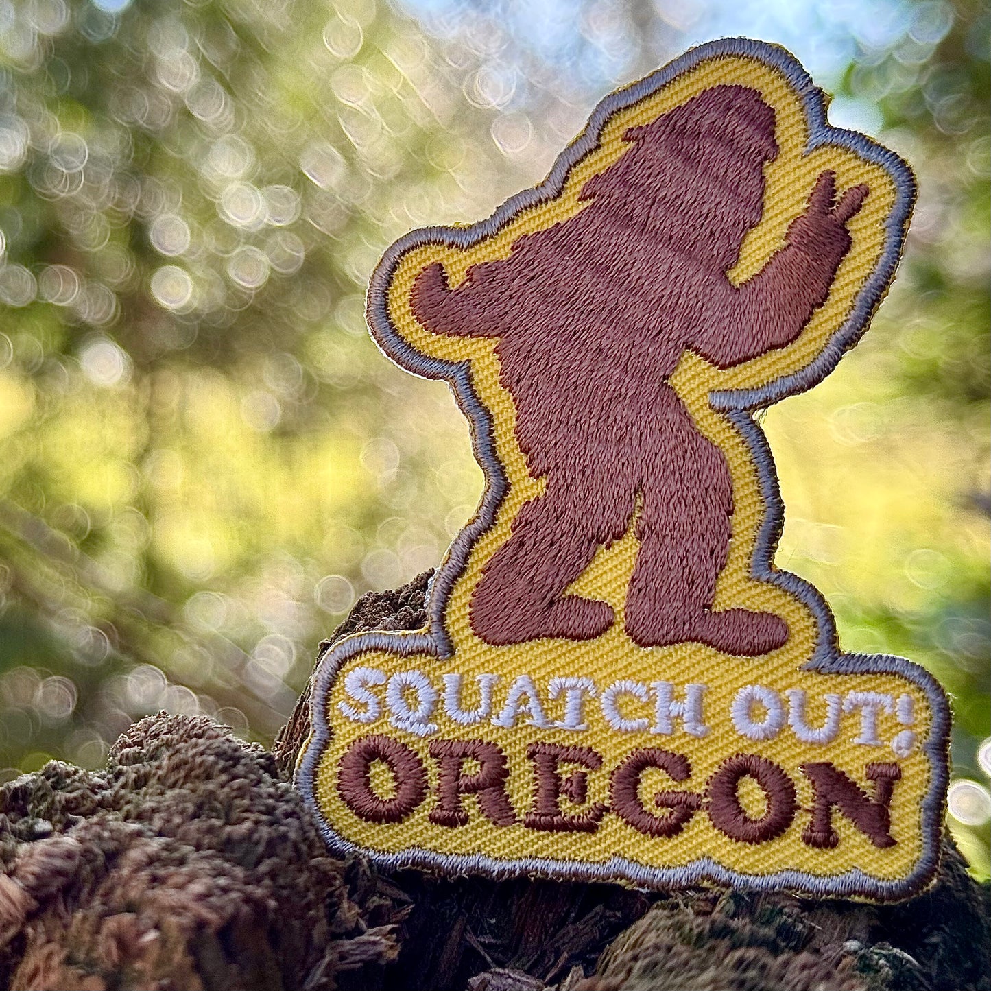 Squatch Out Oregon Bigfoot | Iron-on Embroidered Patch