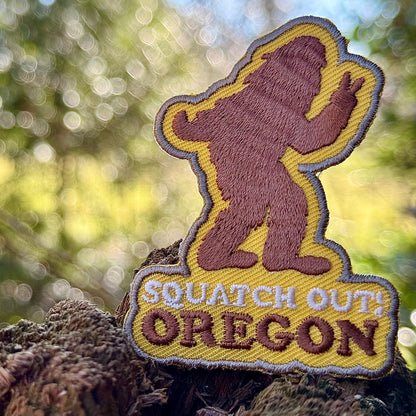 Squatch Out Oregon Bigfoot | Iron-on Embroidered Patch