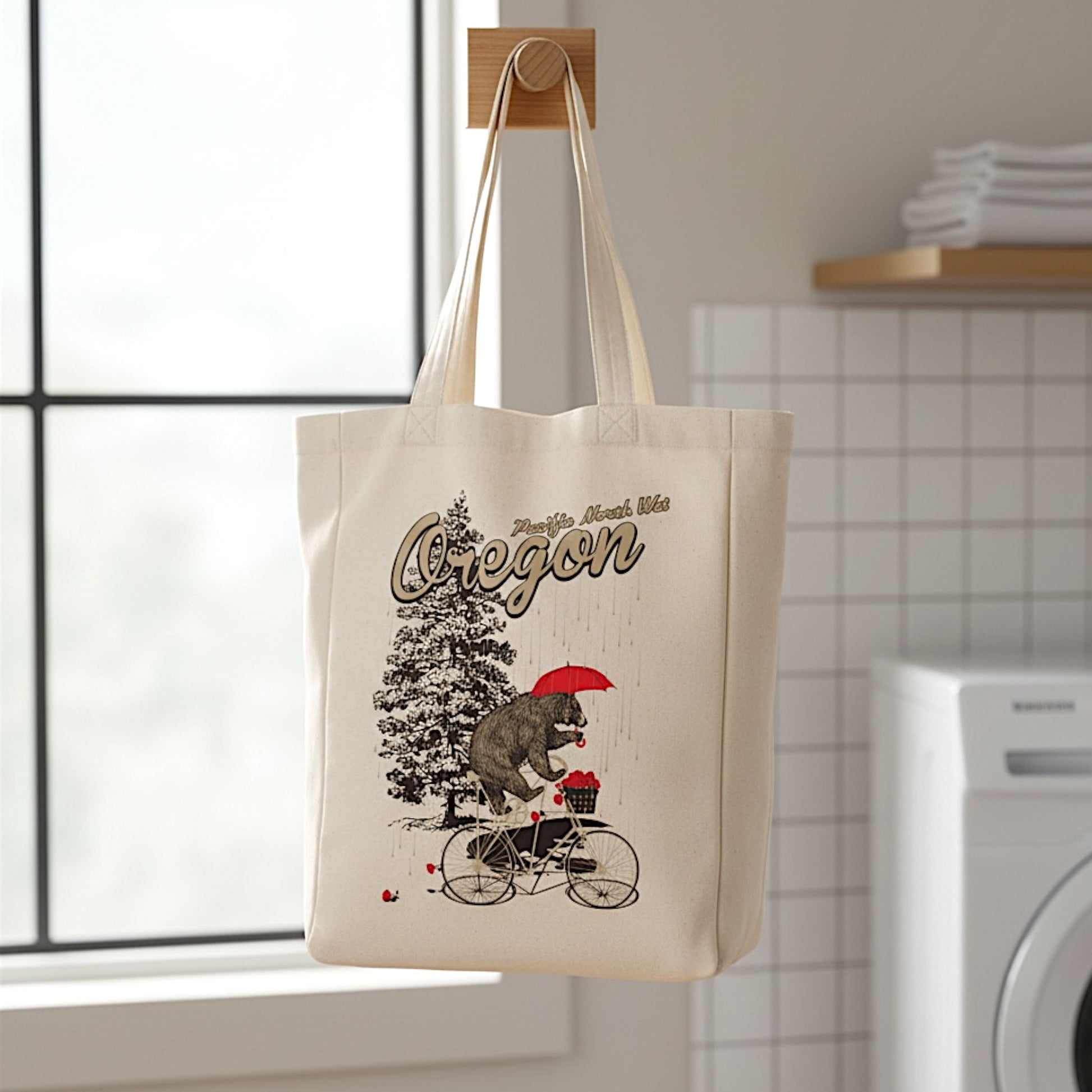 Oregon Pacific North Wet Bear | Market Tote Bag