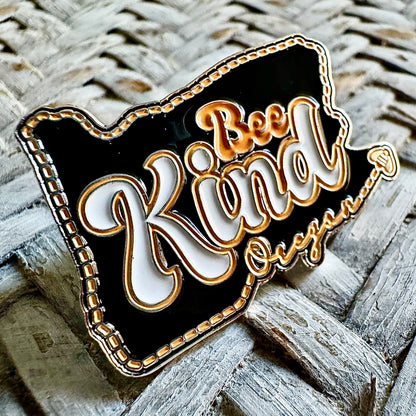 Oregon Bee Kind Save the Bees Oregon | Enamel Lapel Pin