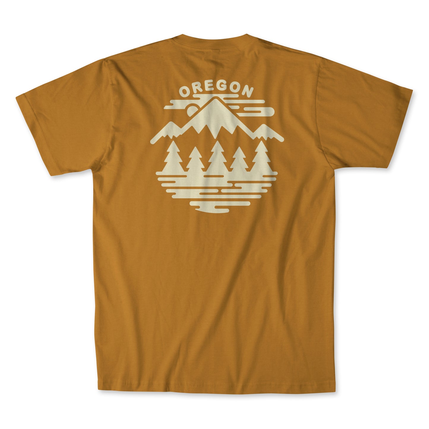 Oregon Fifty Ranges | Adult T-Shirt Ginger BACK SIDE