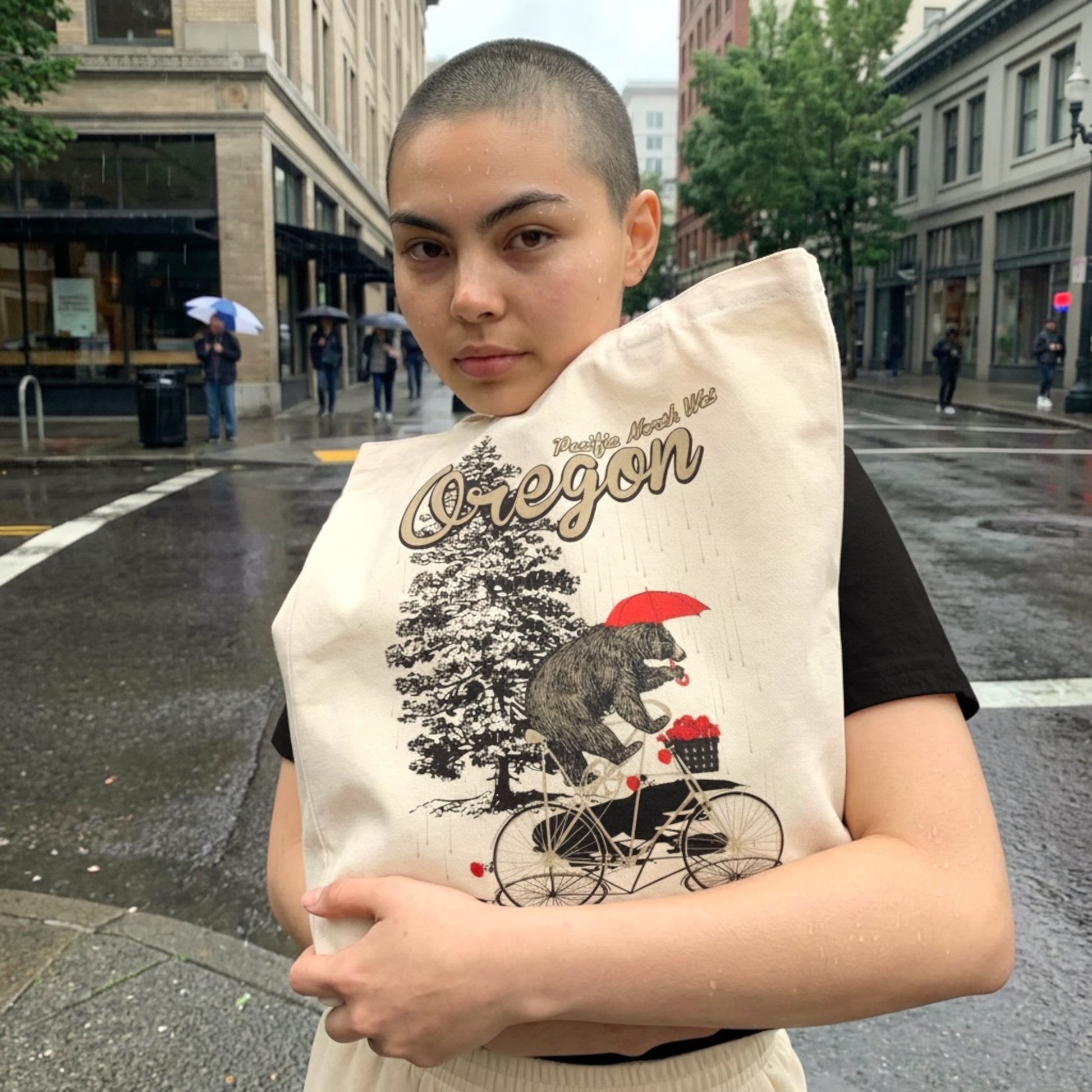 Oregon Pacific North Wet Bear | Market Tote Bag