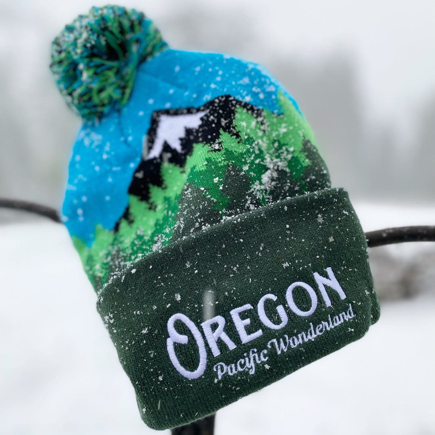 Oregon Pacific Wonderland | Jacquard Pompom Beanie