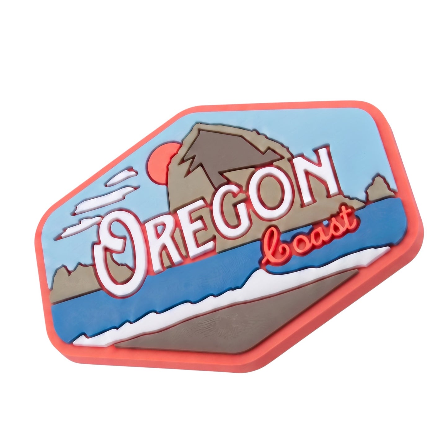 Oregon Coast Vintage 3D PVC Refrigerator Magnet showcasing beautiful coastal scenery, perfect for anyone who loves Oregon coast magnet souvenirs.