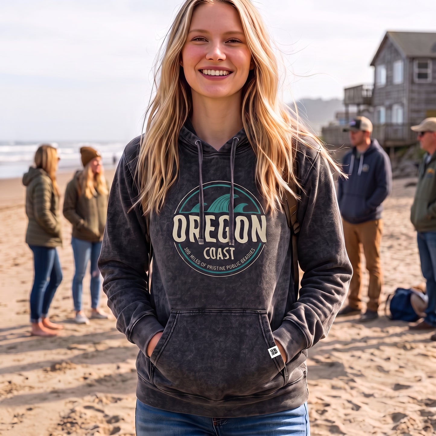 Oregon Coast Waves | Premium Pullover Hoodie