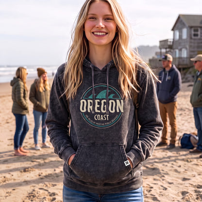 Oregon Coast Waves | Premium Pullover Hoodie