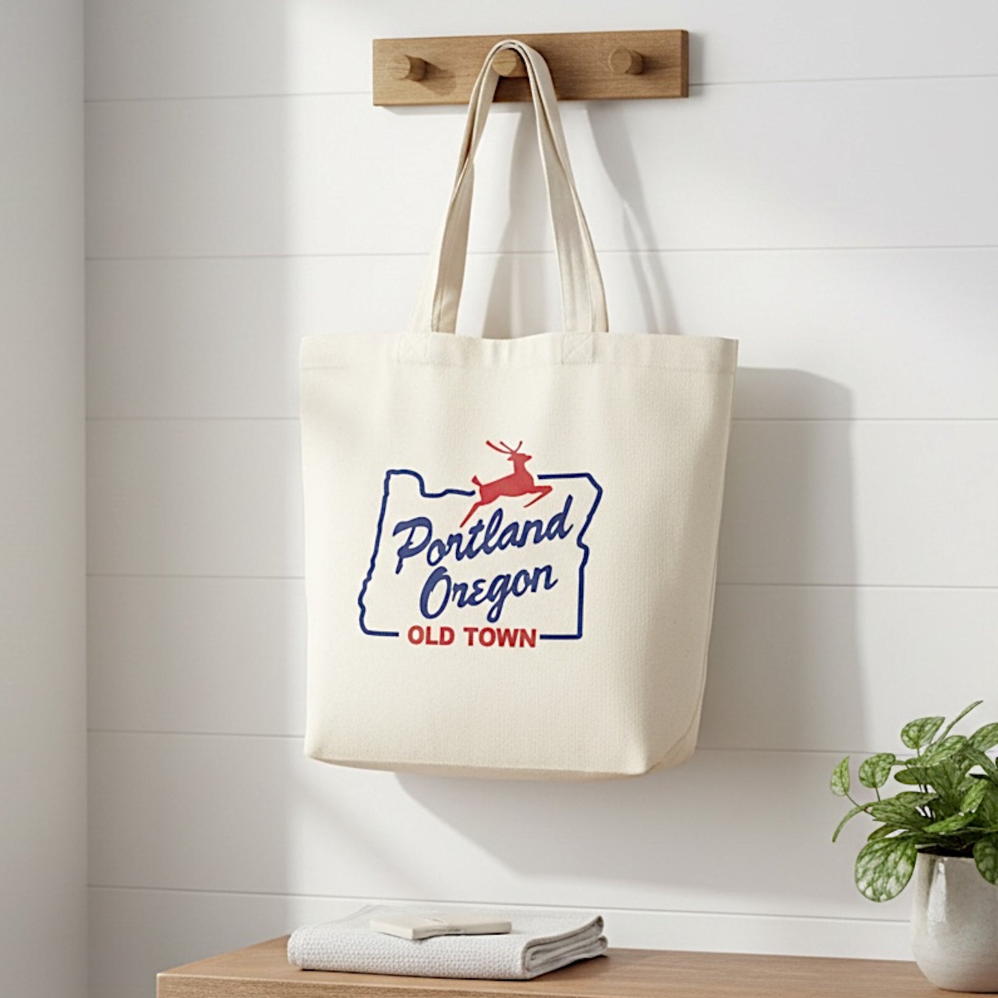 White Stag Sign Portland Oregon | Market Tote Bag