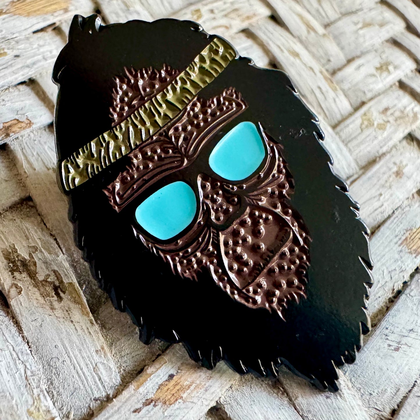 Retro Squatch Bigfoot Head | Enamel Lapel Pin