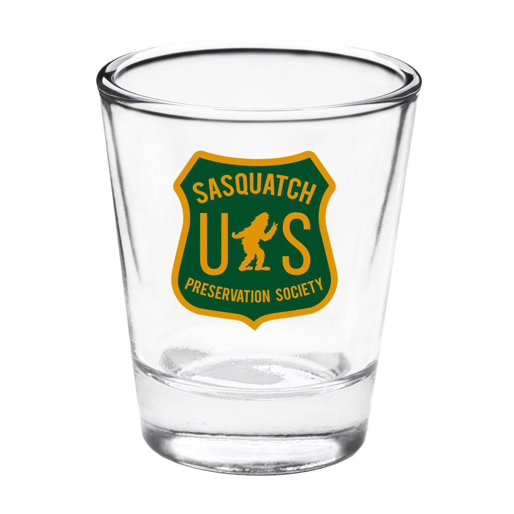 Sasquatch Preservation Society Shot Glass