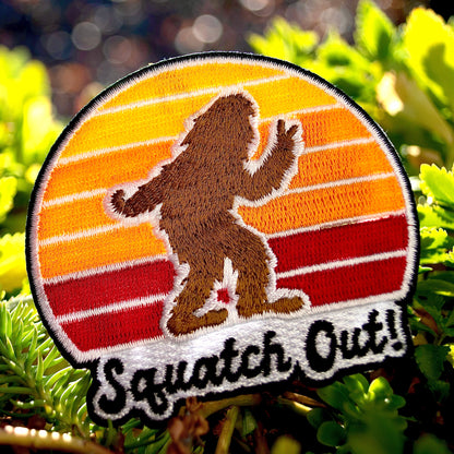 Squatch Out Bigfoot Sasquatch | Iron-on Embroidered Patch