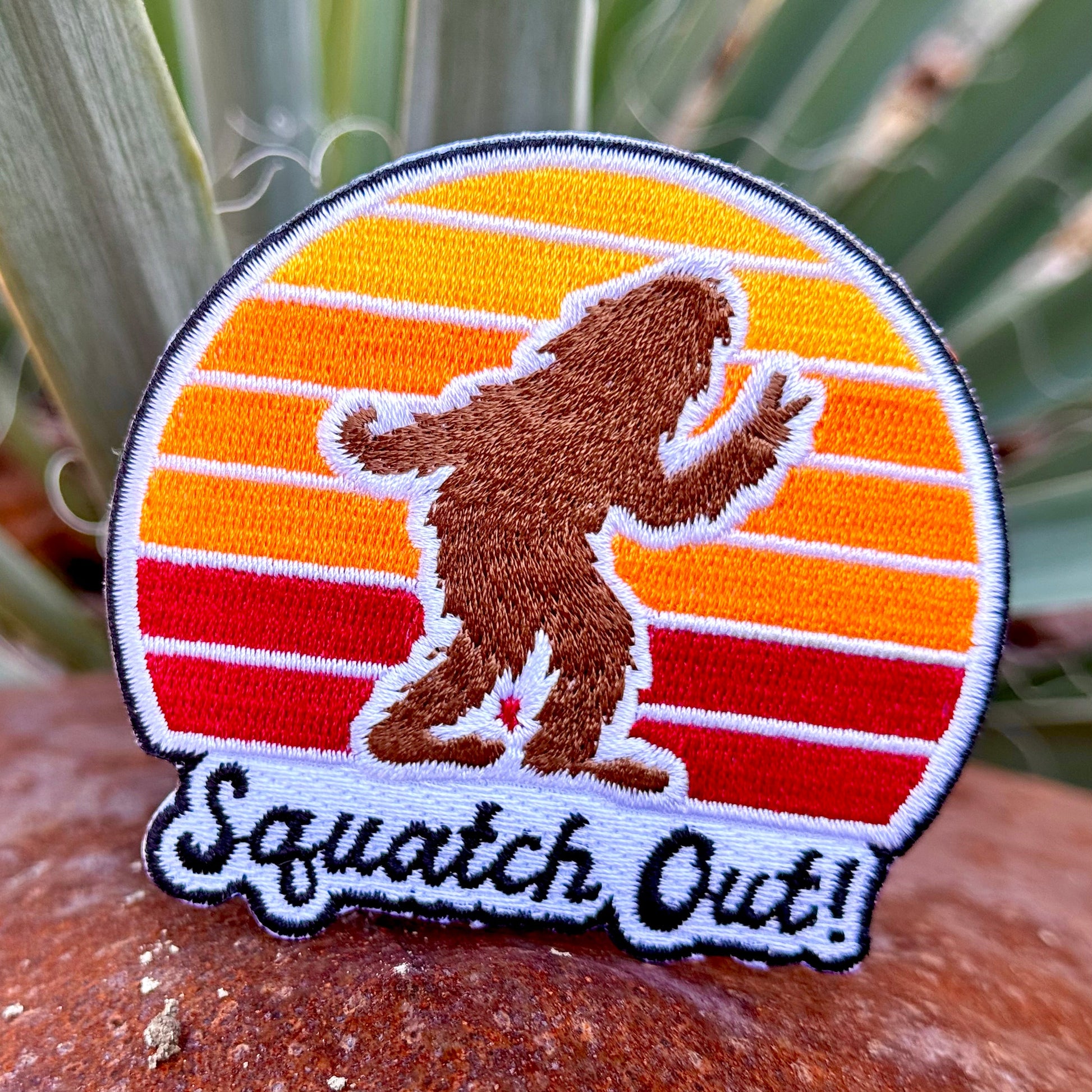 Squatch Out Bigfoot Sasquatch | Iron-on Embroidered Patch