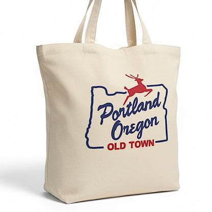 White Stag Sign Portland Oregon | Market Tote Bag