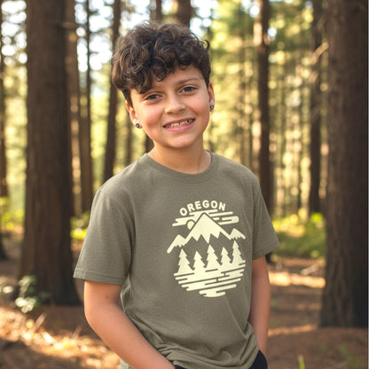 Oregon Fifty Mountain Ranges | Youth T-Shirt