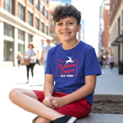 White Stag Sign Portland Oregon | Youth T-Shirt