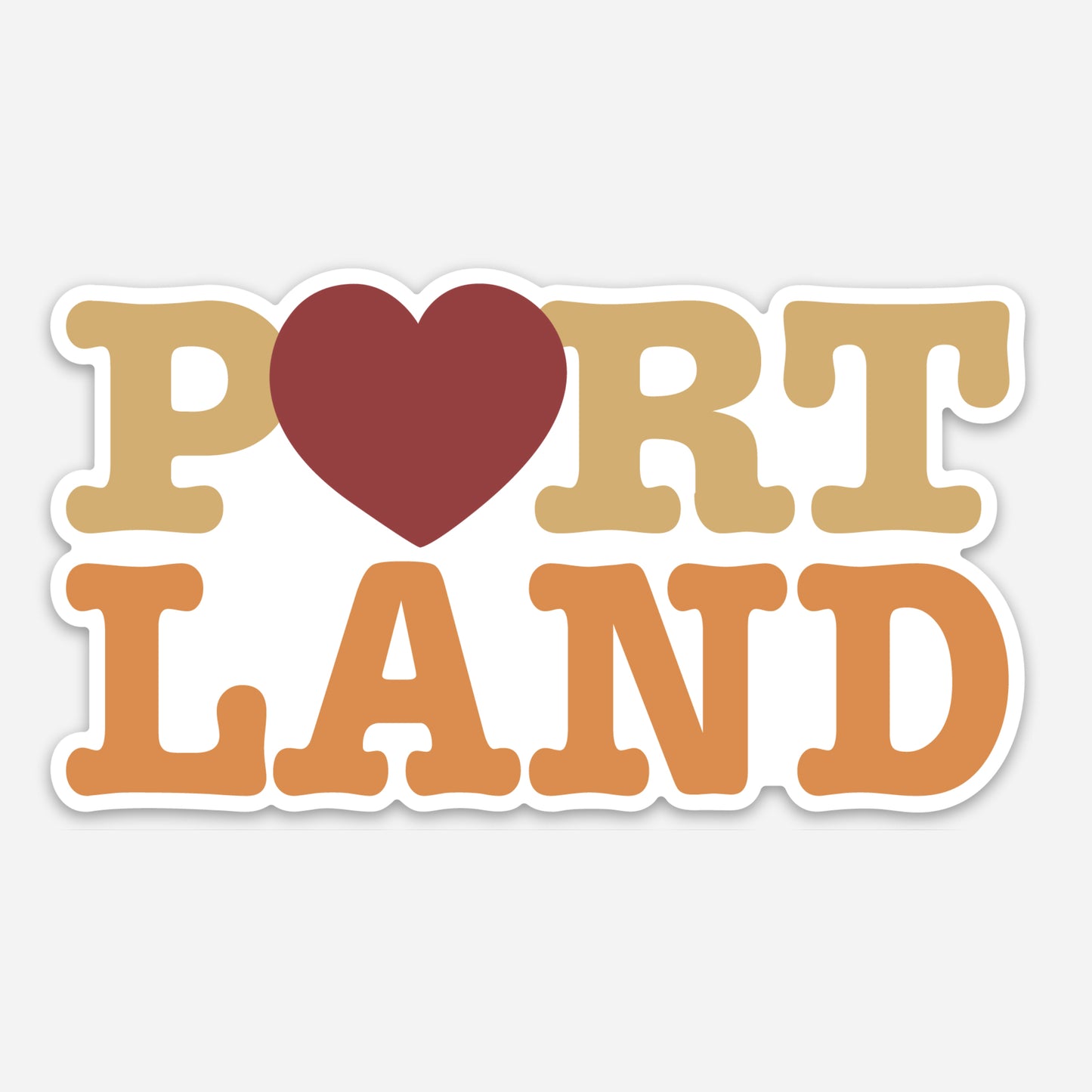 Heart Portland Sticker