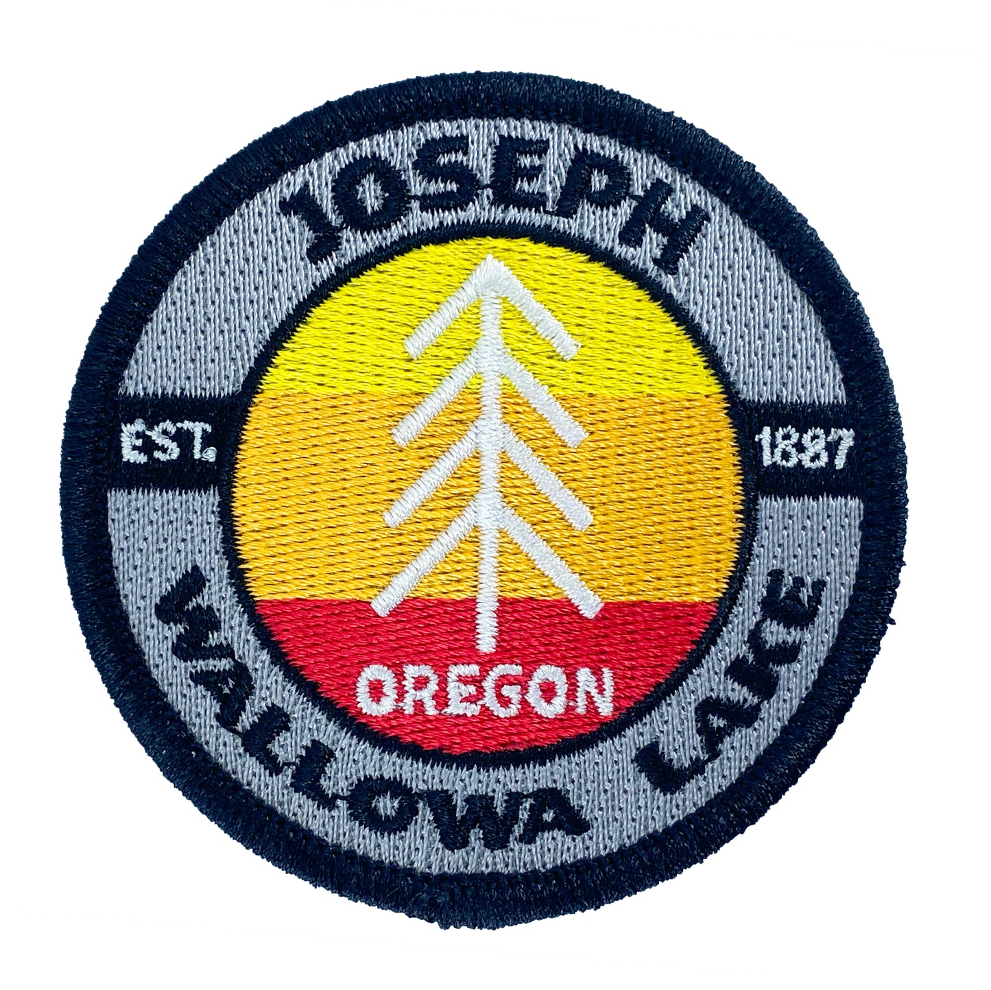 Joseph Oregon Tree Emblem  | Iron-on Embroidered Patch