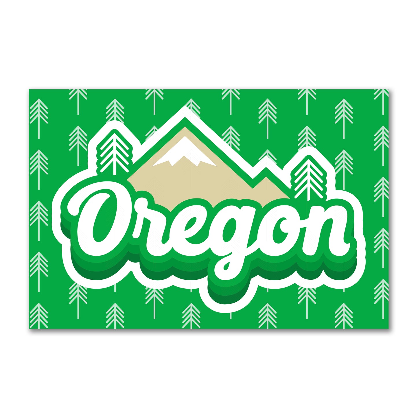 Oregon Cascades Retro | Refrigerator Magnet CLEARANCE