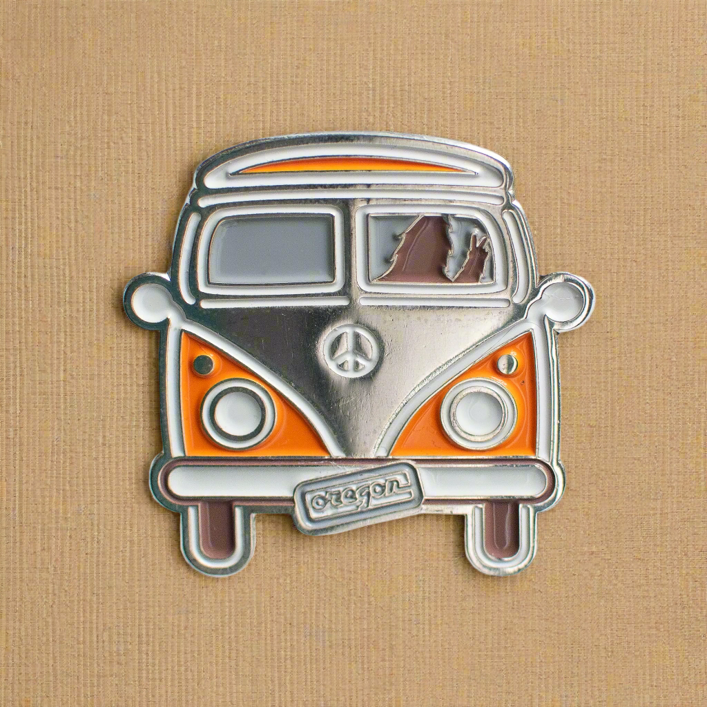 Oregon Peace Bigfoot VW Van | Enamel Lapel Pin