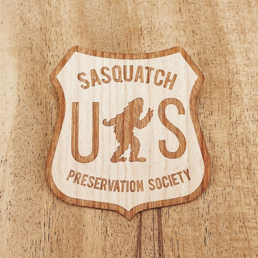 Sasquatch Preservation Society | Wooden Sticker