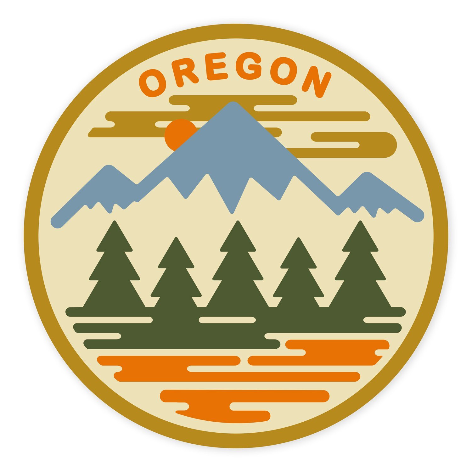 Oregon Fifty Ranges | Sticker