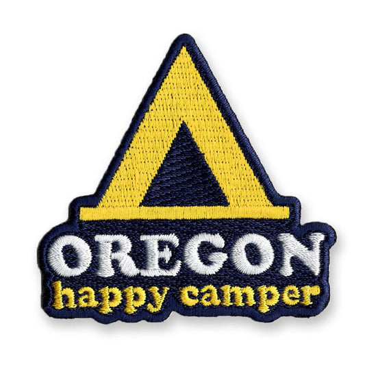 Happy Camper Oregon | Iron-on Embroidered Patch