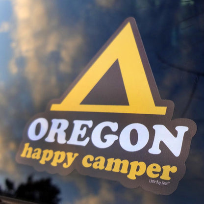 Happy Camper Oregon Sticker