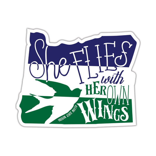 She Flies with Her Own Wings | Sticker