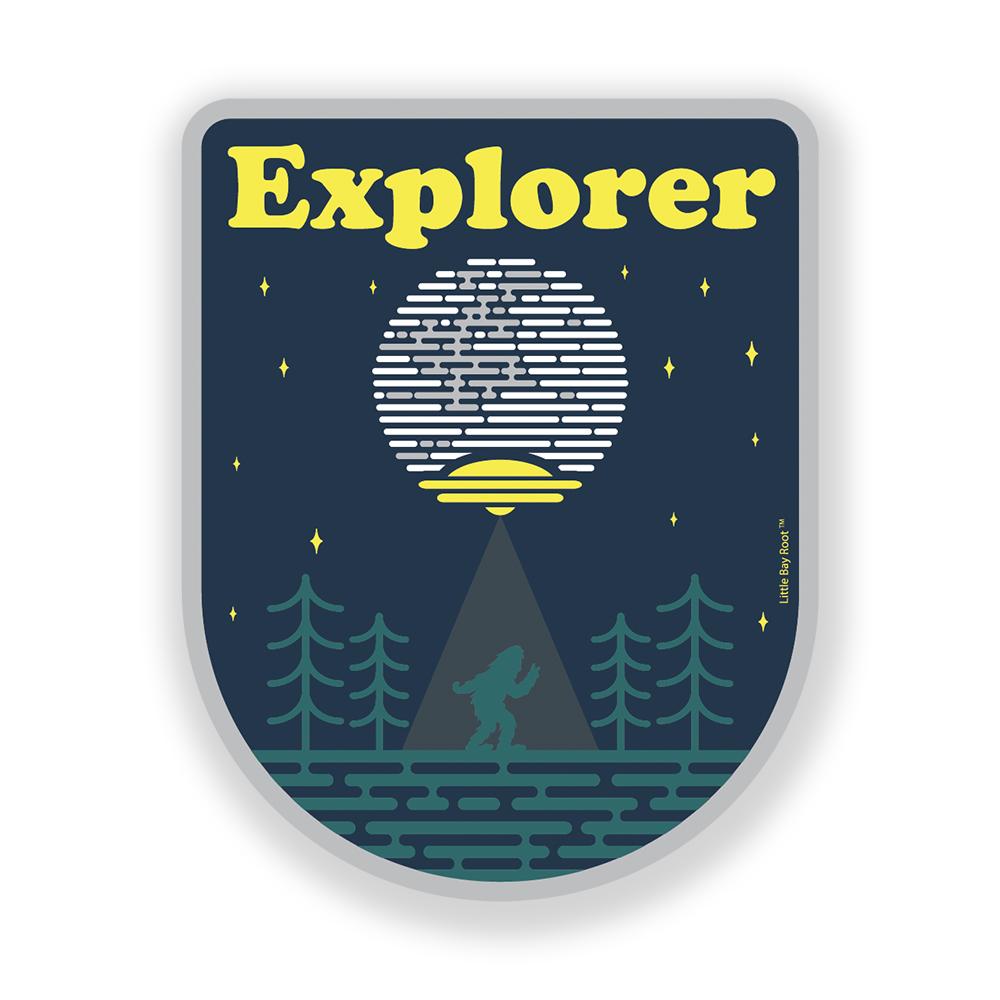 Explorer Icon Sticker Explorer UFO and Bigfoot | Vinyl Sticker | Little Bay Root