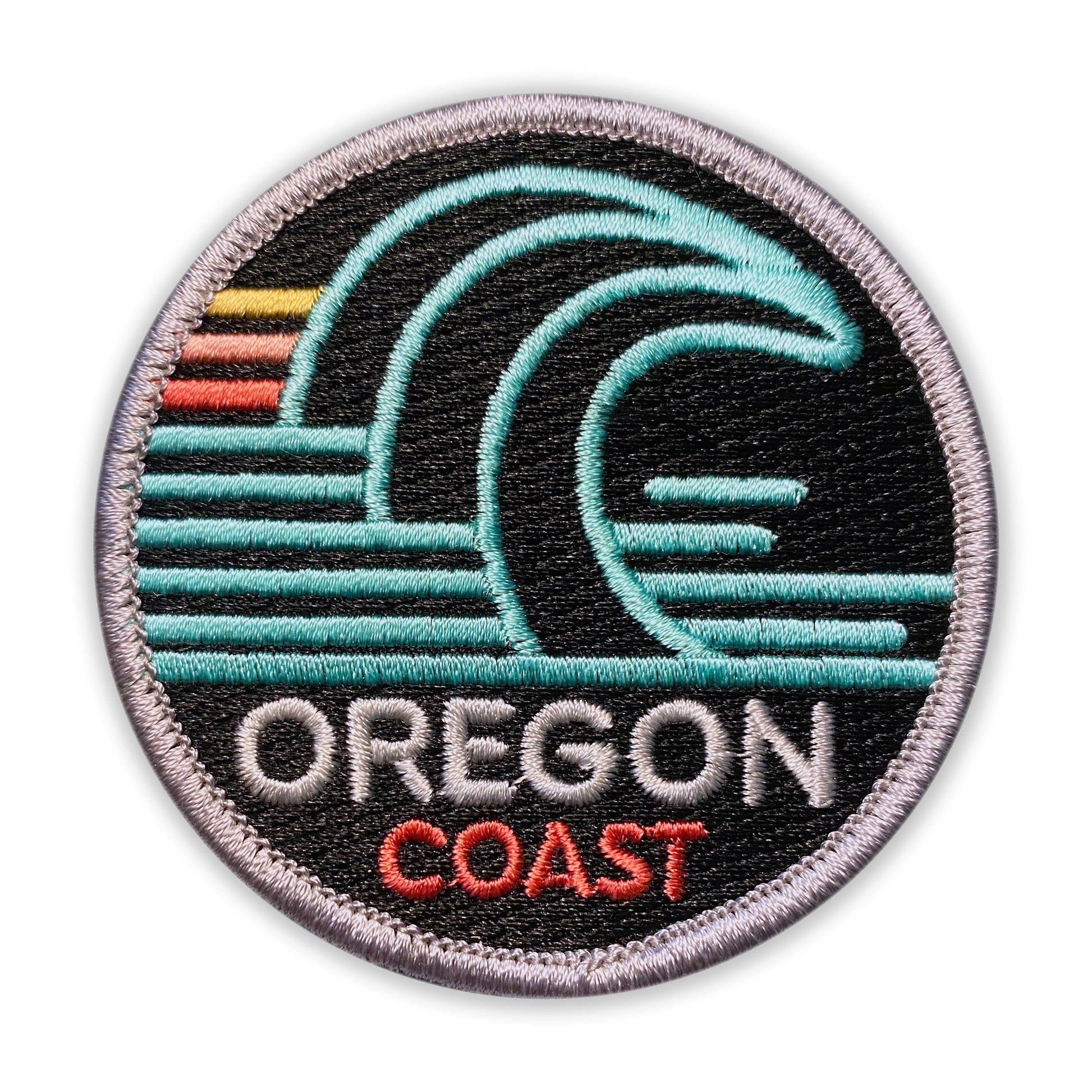 Oregon Coast Surf Ocean Waves | Iron-on Embroidered Patch