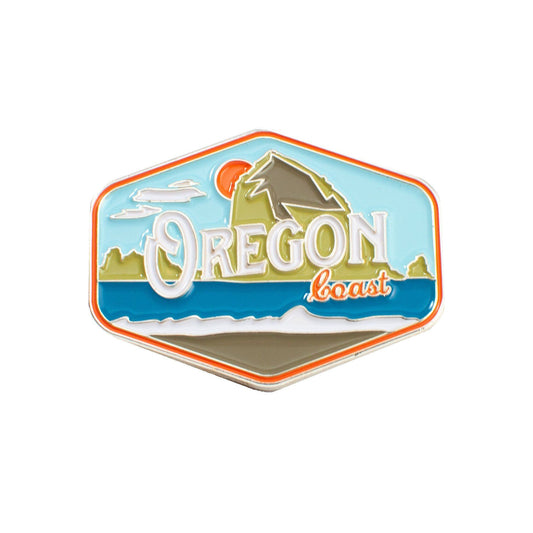 Oregon Coast Vintage Haystack Rock | Enamel Lapel Pin