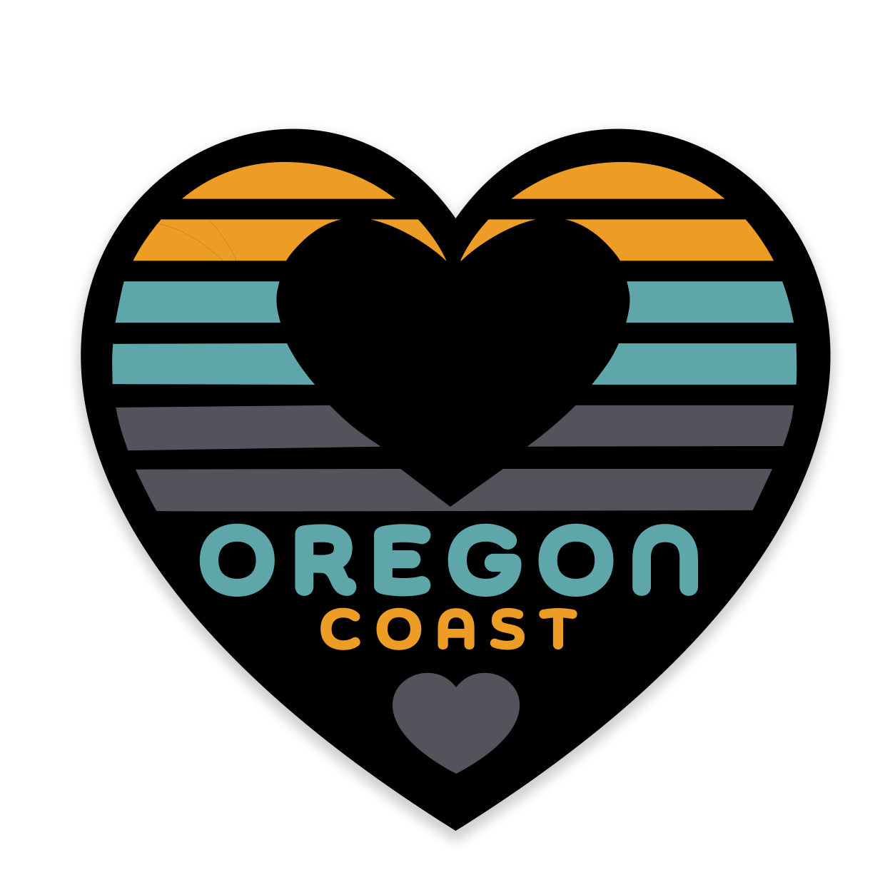 Oregon Coast WaveHeart | Vinyl Sticker