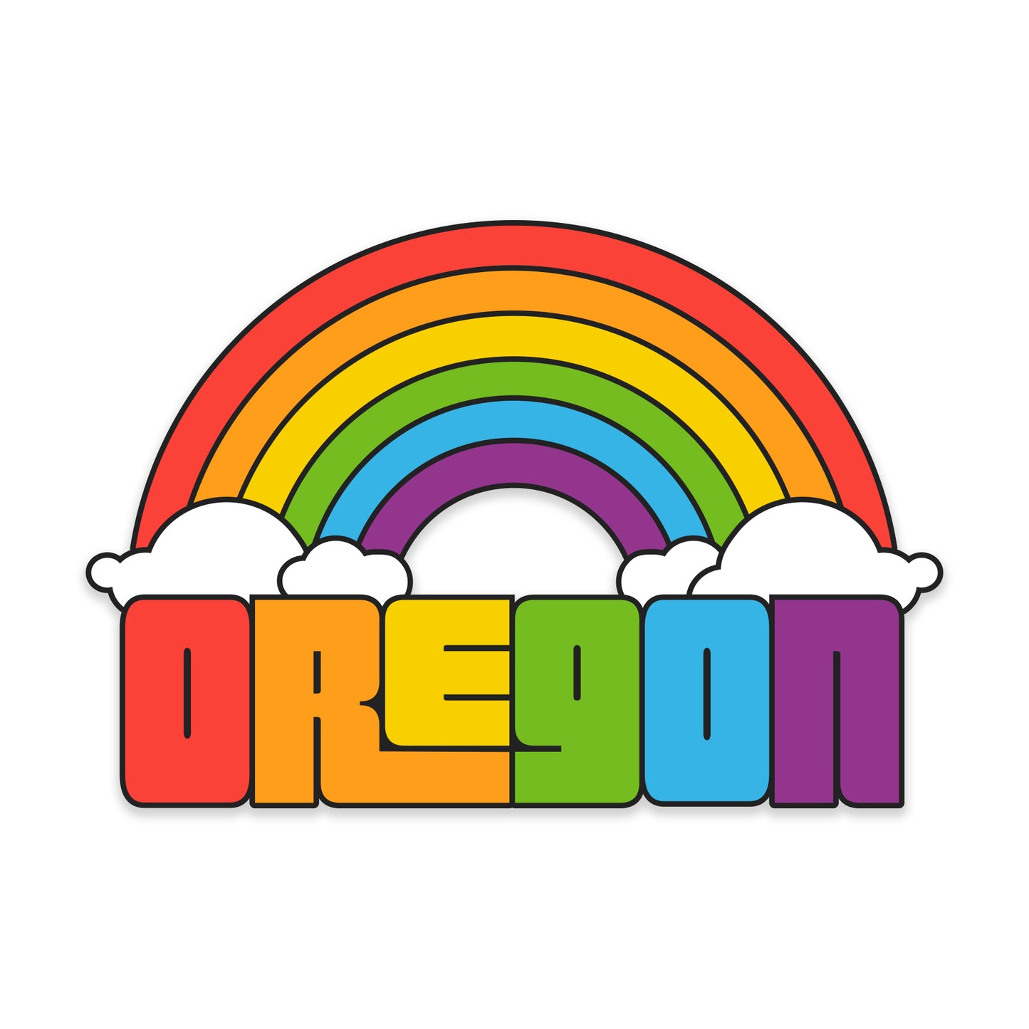 Oregon Dreaming Rainbow | Vinyl Sticker