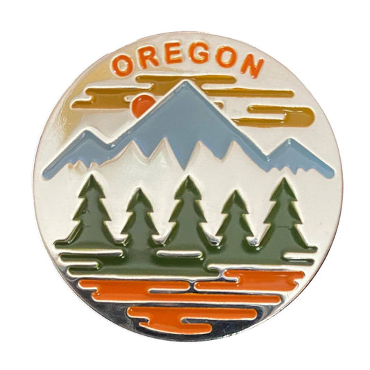 Oregon Fifty Mountain Ranges | Enamel Lapel Pin