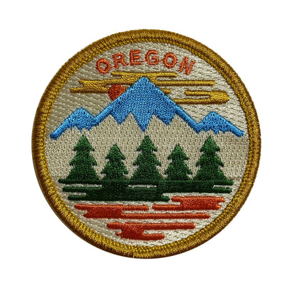 Oregon Fifty Mountain Ranges | Iron-on Embroidered Patch