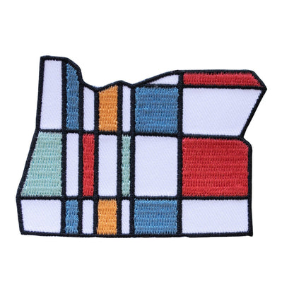 Oregon Mondrian | Iron-on Embroidered Patch