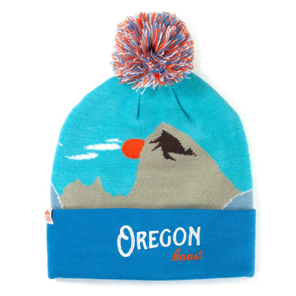 Oregon Coast Vintage Jacquard Pompom Beanie