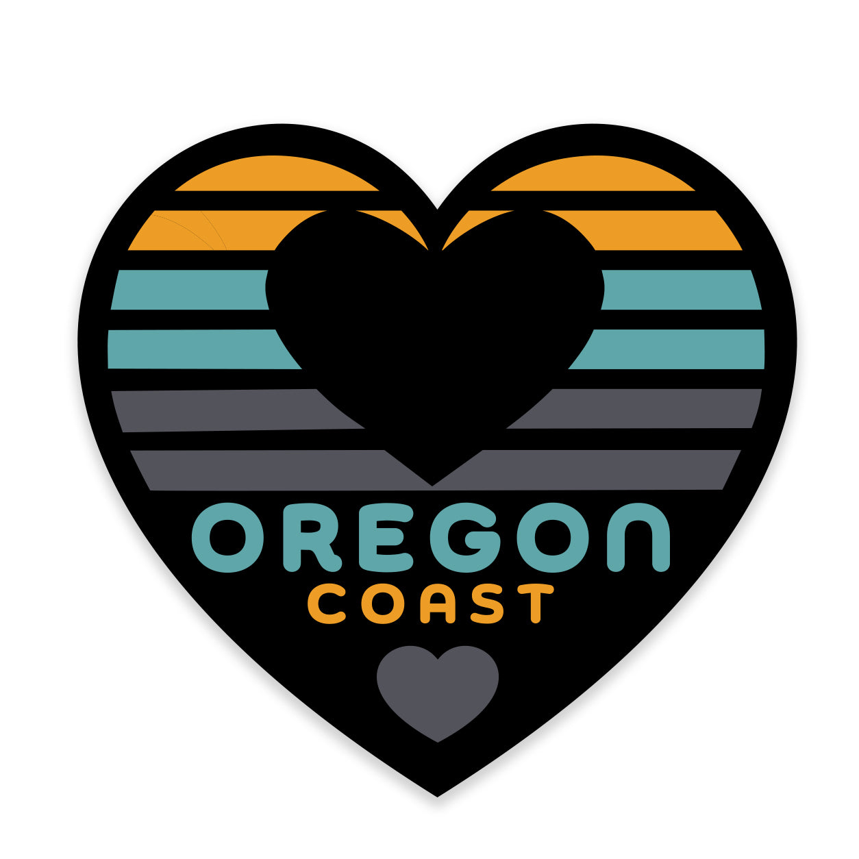 Oregon Coast WaveHeart | Sticker