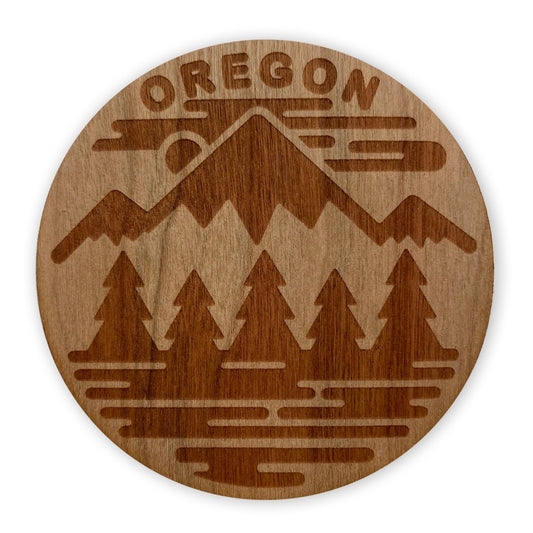 Oregon Fifty Ranges | Wooden Sticker