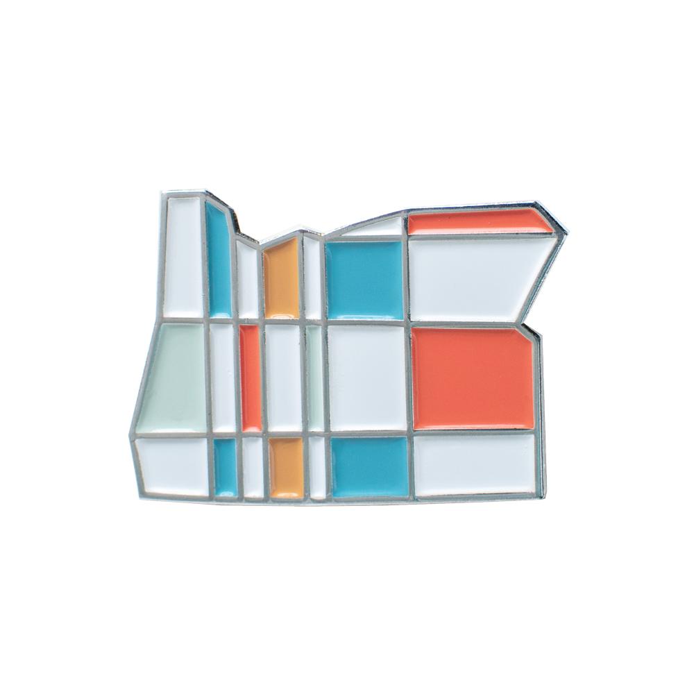 Oregon Mondrian | Enamel Lapel Pin