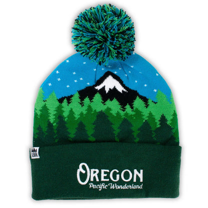 Oregon Pacific Wonderland Jacquard Pompom Beanie