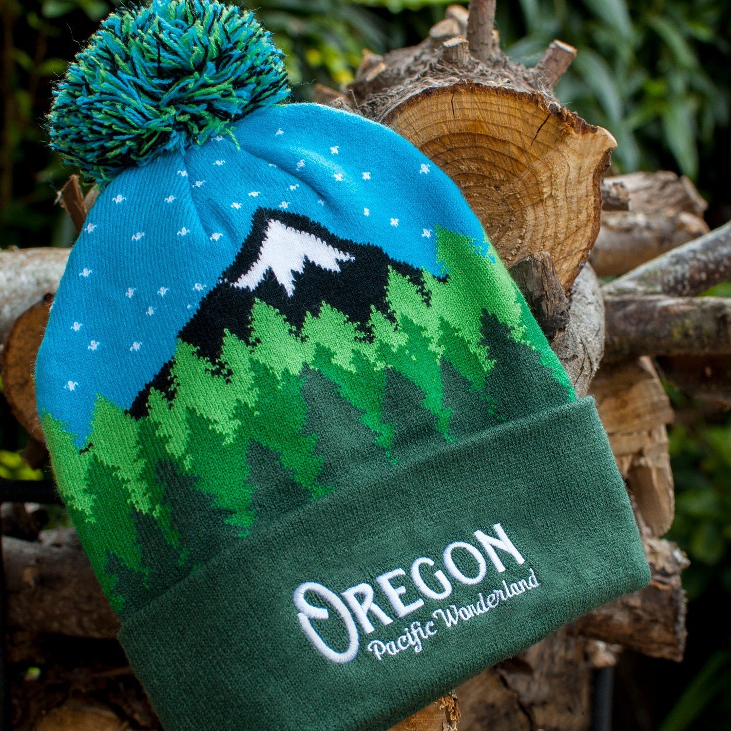 Oregon Pacific Wonderland Jacquard Pompom Beanie