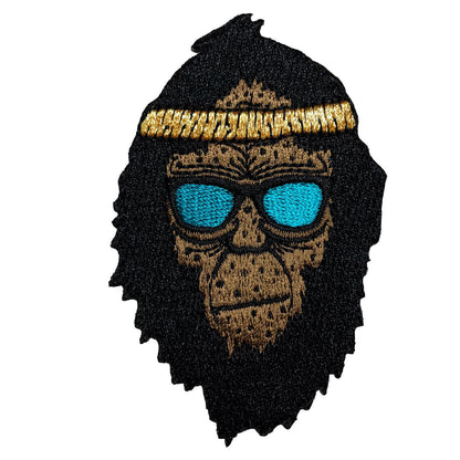 Retro Squatch Bigfoot Head | Iron-on embroidered patch