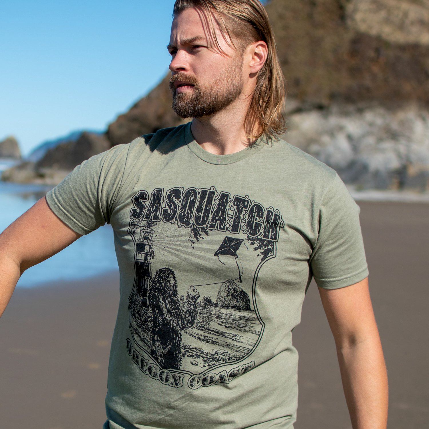 Sasquatch Oregon Coast Adult T-Shirt